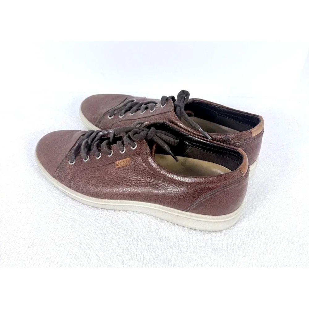 Ecco SOFT 7 Street Sneakers Shoes Brown Comfort Men's Size EU 45. US 11